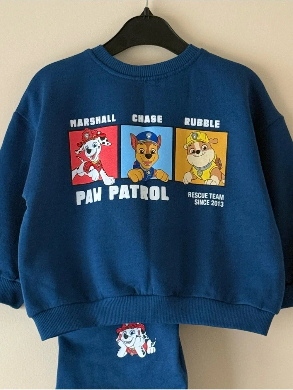 ZARA Paw Patrol Kids Blue Sweatshirt & Jogger Set, Size 1 1/2 years